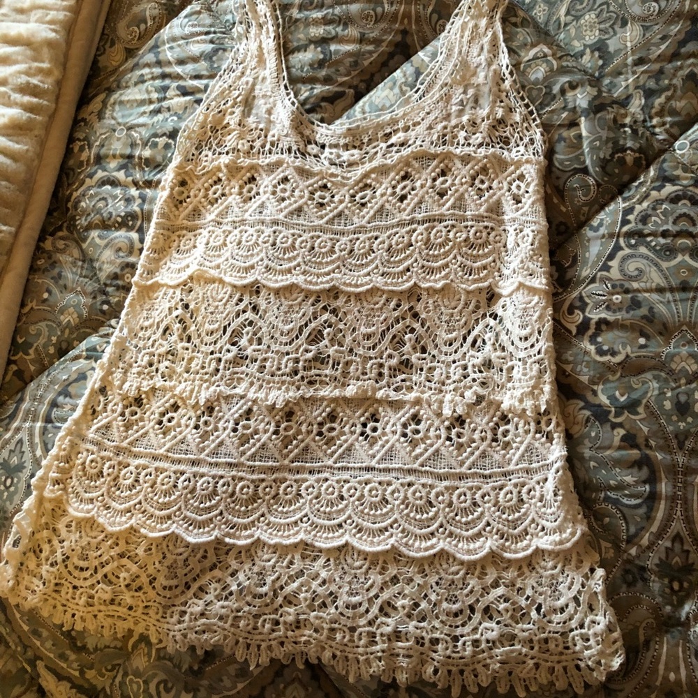 Solitaire off white top